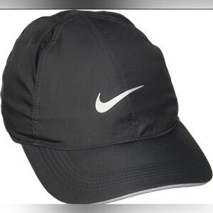 Nike Black Hat with White Swoosh